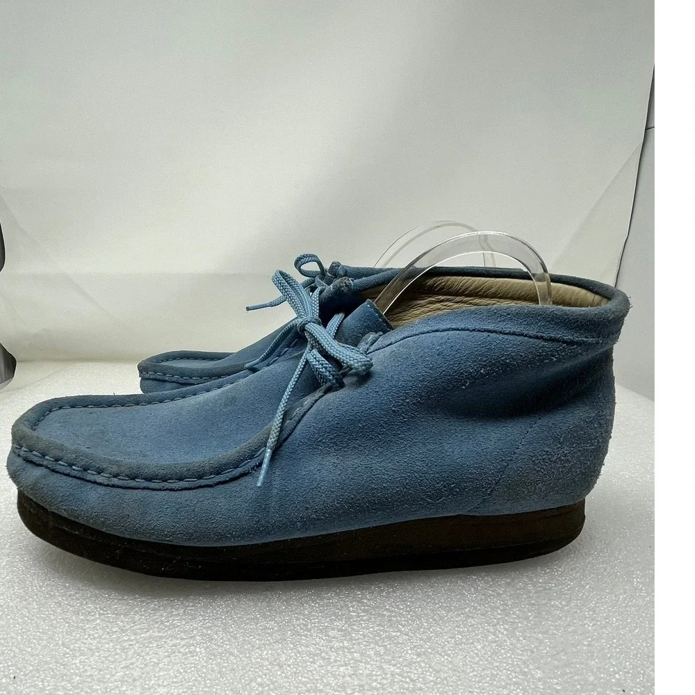 Clarks Originals Wallabee Men 11 M Blue Suede Leather Lace Up Chukka Boots 78084